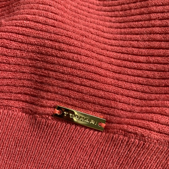 NWT T Tahari Terracotta Rose 🌹 Pink Cucoon Sweater Ribbed Button Up Cardigan💗 - Picture 8 of 12